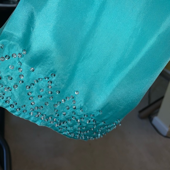 Soft teal beaded tunic size M by John Paul Richard - Picture 6 of 6